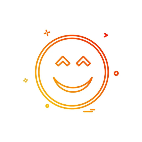 Happy Emoji Icon Design Vector — Stock Vector