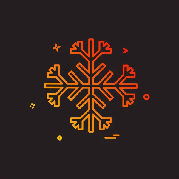 Simplemente Colorido Copo Nieve Icono Vector — Vector de stock