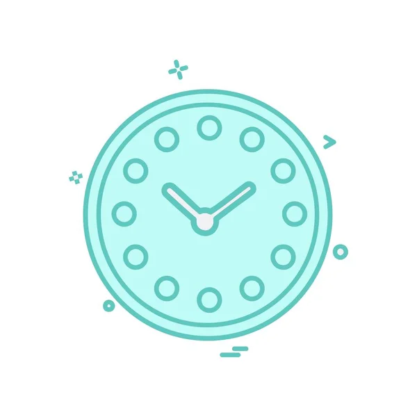 Reloj Icono Plano Vector Ilustración — Archivo Imágenes Vectoriales