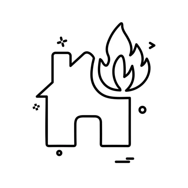 Huis Pictogram Ontwerp Kleurrijke Vectorillustratie — Stockvector