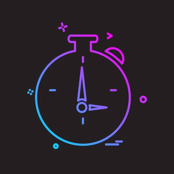 Parar Ícone Relógio Design Vetor Ilustração — Vetor de Stock