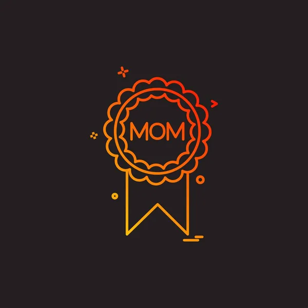 Mom Badge Icon Design Vektor — Stockvektor