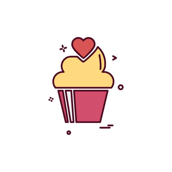 Valentine Day Icon Design Colorful Vector Illustration — Stock Vector