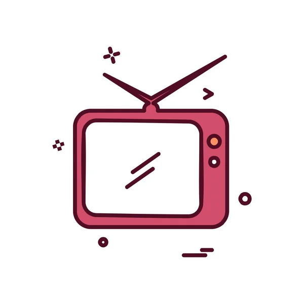 Designvektor Für Fernsehsymbole — Stockvektor