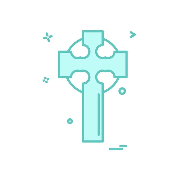 Cross Icon Design Vector — Stock Vector