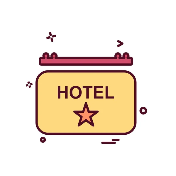 Hotel Icono Diseño Vector — Archivo Imágenes Vectoriales
