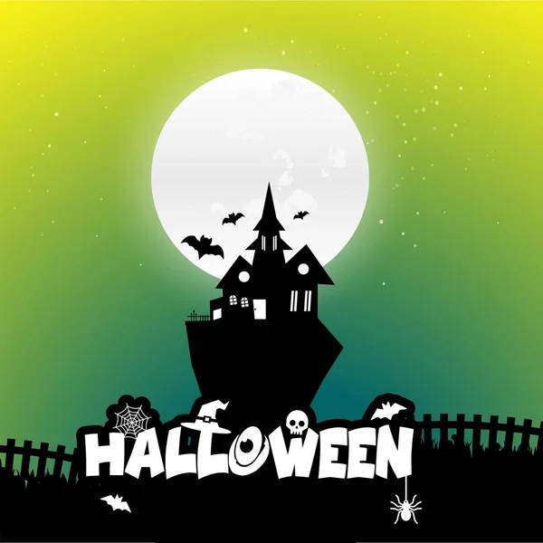 Happy Halloween Scary Night Background — Stock Vector