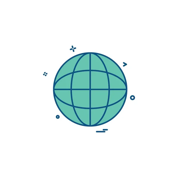 Návrh Vektoru Mapy Globe — Stockový vektor