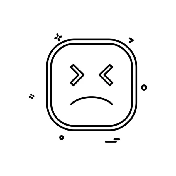 Sad Emoji Icon Design Vector — Stock Vector