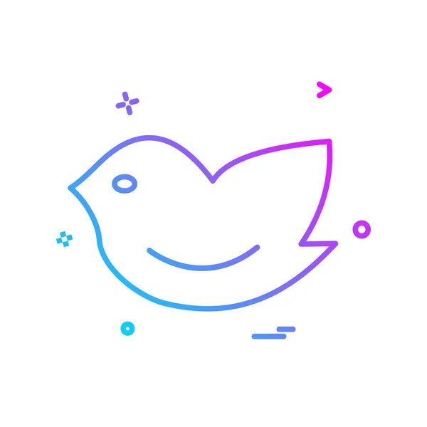 Pájaro Icono Diseño Vector — Vector de stock