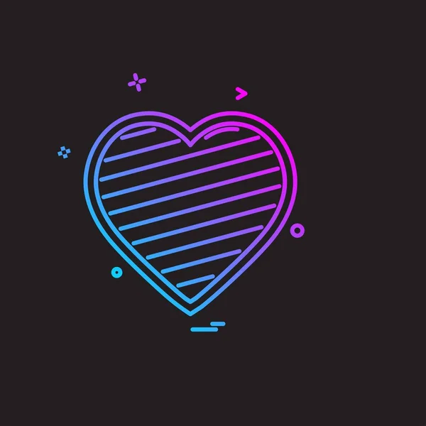 Diseño Iconos Corazón Ilustración Vectorial Para San Valentín — Vector de stock