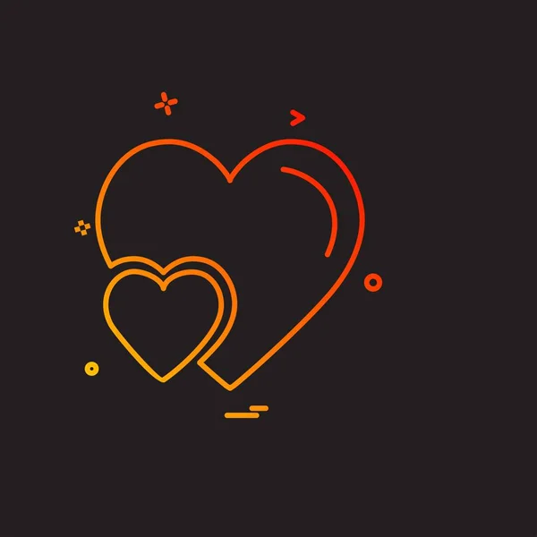 Hjärta Ikon Design Vektorillustration För Alla Hjärtans Dag — Stock vektor