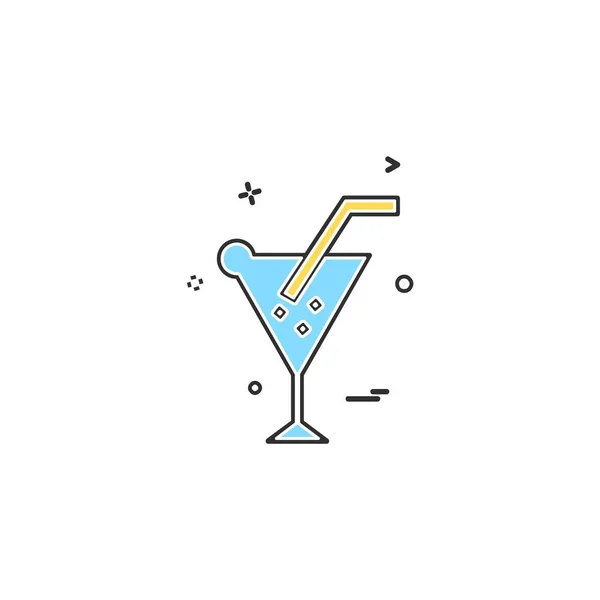 Drink Icon Design Bunte Vektorillustration — Stockvektor