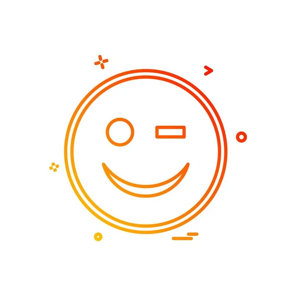 Smiley Icon Design Vector — Stock Vector