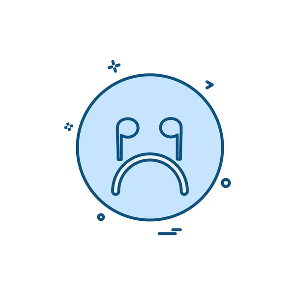 Emoji Icono Diseño Vector Ilustración — Archivo Imágenes Vectoriales