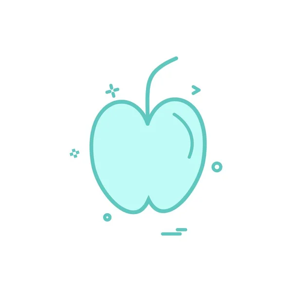 Apple Fruit Study Icon Vector Design — Stock Vector