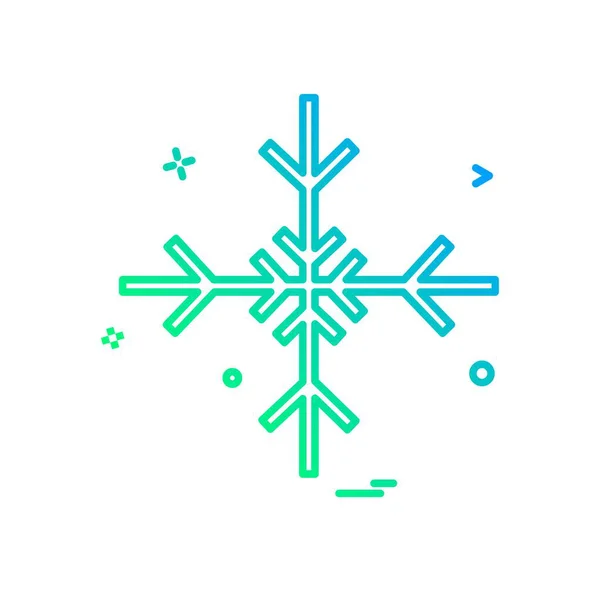 Colorful Snowflake Icon White Background — Stock Vector