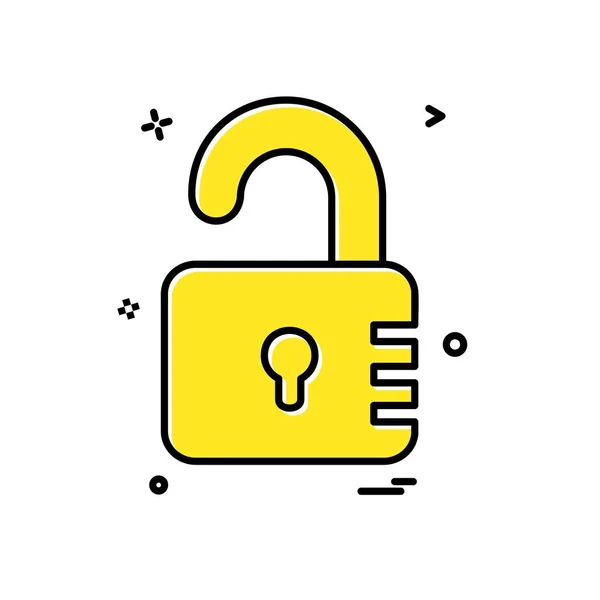 Lock Icon Design Vektorillustration — Stockvektor