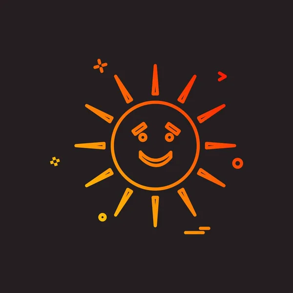 Дизайн Піктограм Сонця Барвисті Векторні Ілюстрації — стоковий вектор