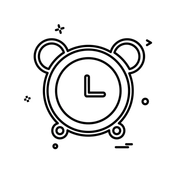 Reloj Icono Plano Vector Ilustración — Vector de stock