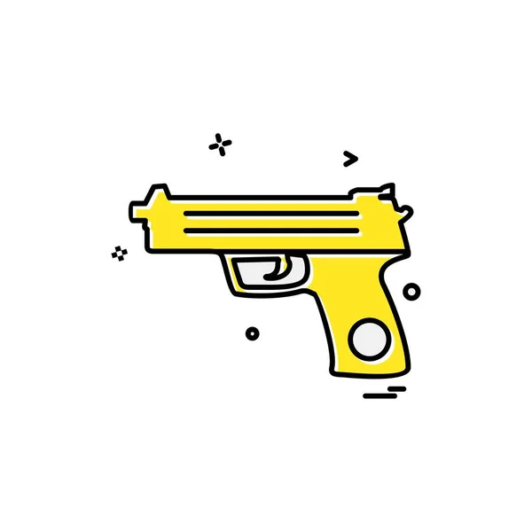 Вектор Дизайну Піктограм Пістолета — стоковий вектор