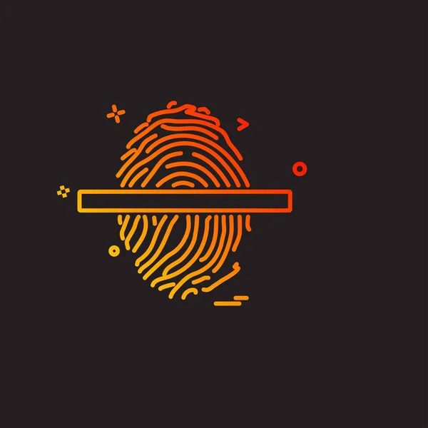 Fingerprint Icon Design Vector — Stock Vector