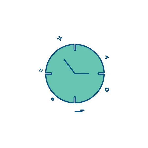 Reloj Hora Fecha Icono — Vector de stock