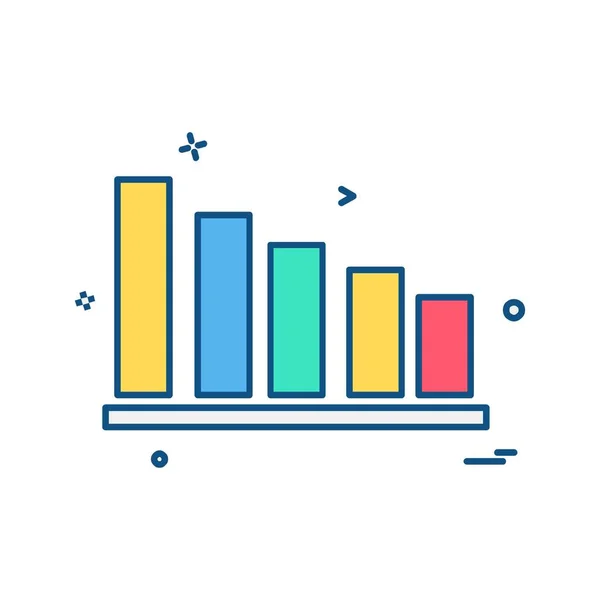 グラフ アイコン デザイン ベクトル図 — ストックベクタ