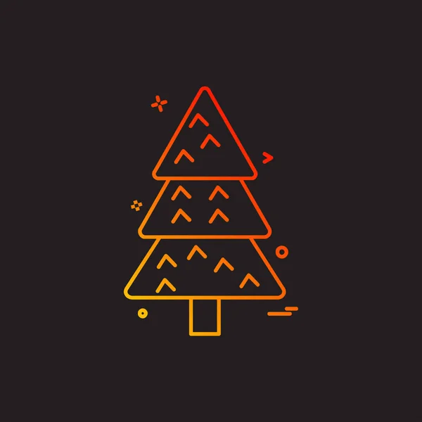 Árbol Icono Diseño Vector — Vector de stock