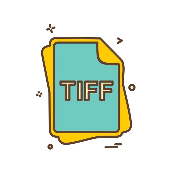 Tiff ファイルの種類アイコン デザインのベクトル — ストックベクタ