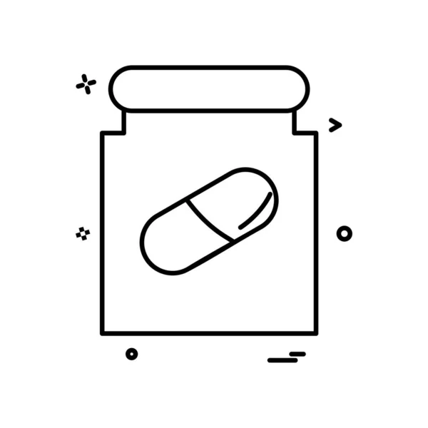 Boîte Médicaments Icône Vectoriel Design — Image vectorielle
