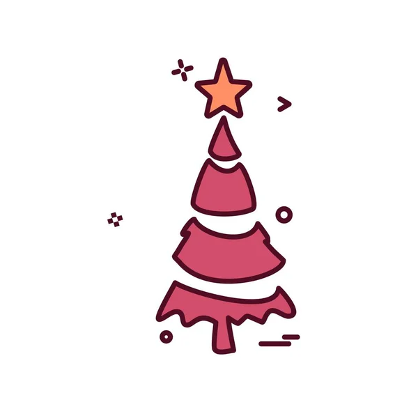 Weihnachtsbaum Symbol Design Vektor — Stockvektor