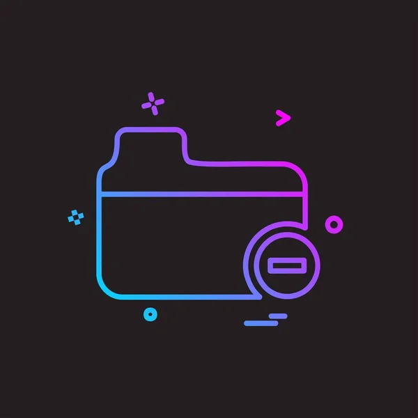 Ordner Icon Design Vektor Illustration — Stockvektor