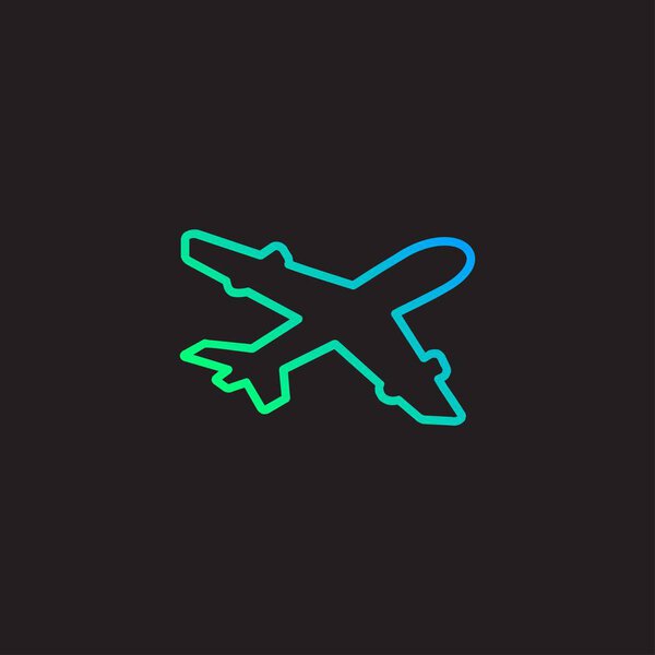 Travel icon design vector on black background