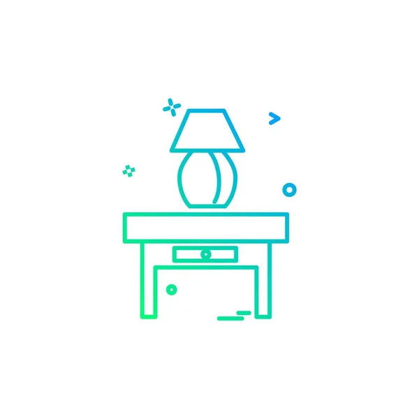 Furniture Icon Design Colorful Vector Illustration — Stock Vector
