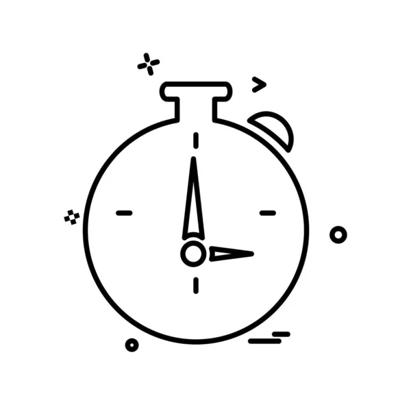 Detener Icono Reloj Diseño Vector Ilustración — Archivo Imágenes Vectoriales