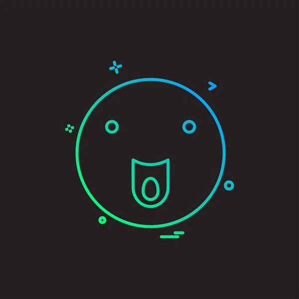 Design Ícone Emoji Ilustração Vetorial Colorida — Vetor de Stock