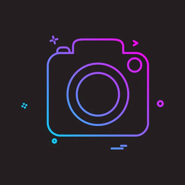 Camera Icon Design Vector — Stock Vector