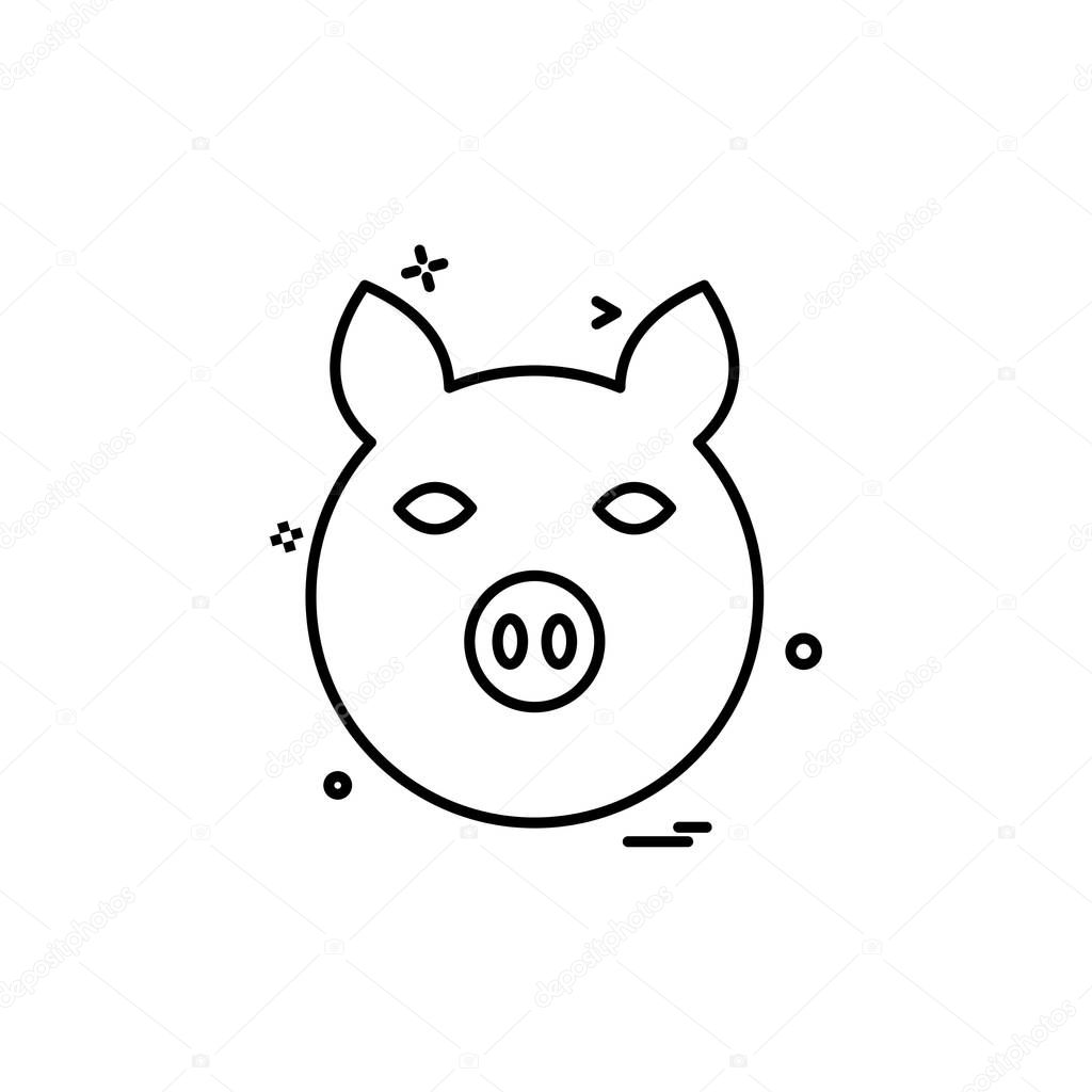 Pig Icon Design Colorful Vector Illustration Premium Vector In Adobe Illustrator Ai Ai Format Encapsulated Postscript Eps Eps Format