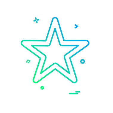 Yıldız simgesi tasarlamak vektör 