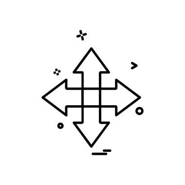 Ok simgesi tasarım vektörü