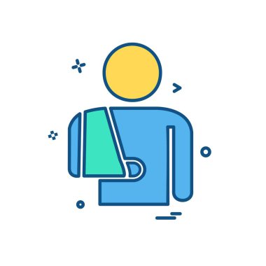 Hasta simgesi tasarım vektörü