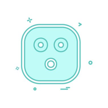 Üzgün emoji simgesi tasarım, renkli vektör çizim