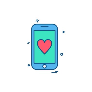 Mobil simge tasarım vektörü