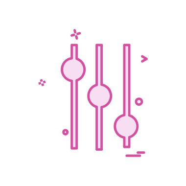 Eşitleştirici simge tasarım vektörü