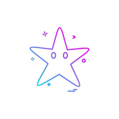 Deniz yıldızı simge tasarlamak vektör 