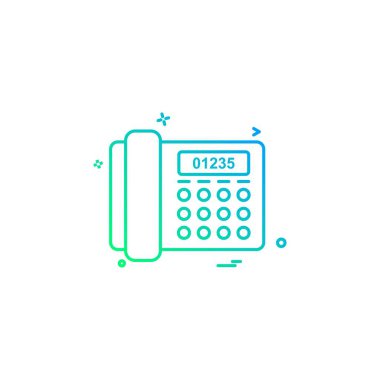 Telefon simgesi tasarım vektörü 