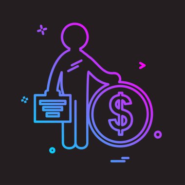 Dolar simgesi tasarım vektörü