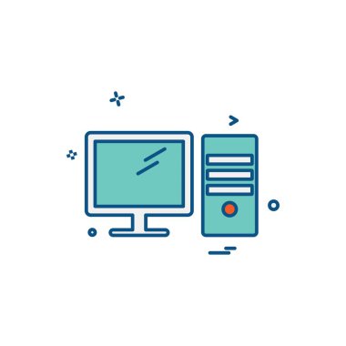 Bilgisayar Teknolojisi simgesi tasarım vektörü