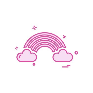 Gökkuşağı simgesi tasarım vektörü